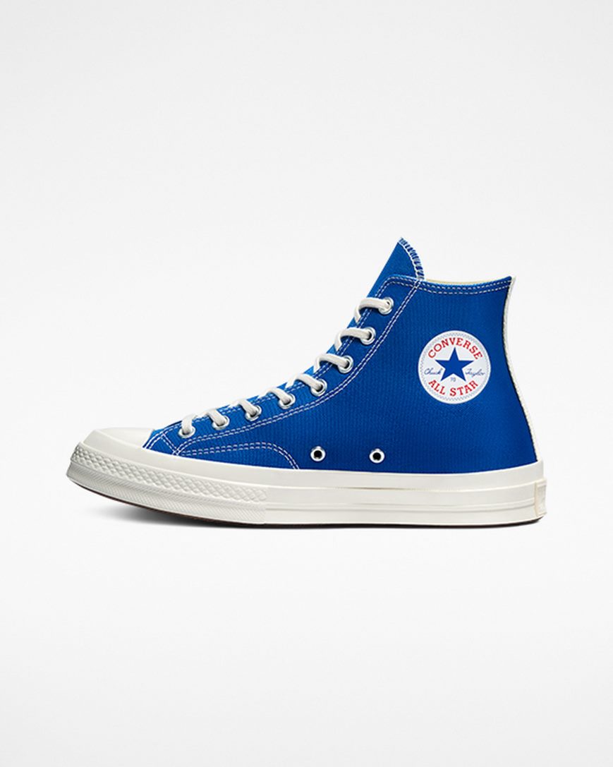 Tenisky Vysoke Converse x Comme des Garçons PLAY Chuck 70 Damske Modre Čierne | SK UXSYZ3